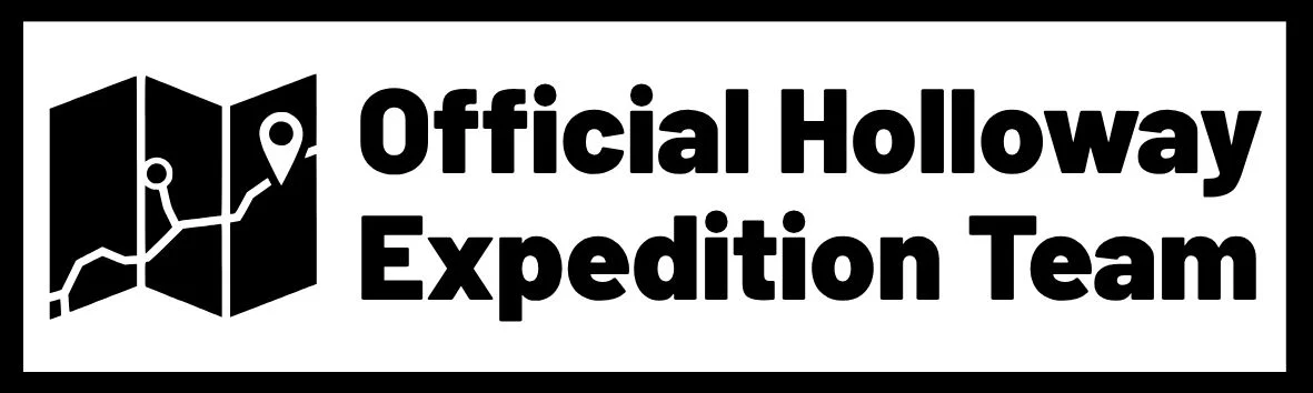 Official Holloway Expedition Team sticker in black on white
